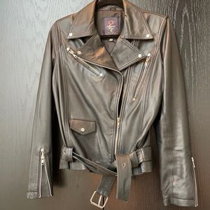 Black Leather motorcycle jacket